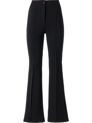 Facette Kadın Siyah Yüksek Bel Likralı Pantolon