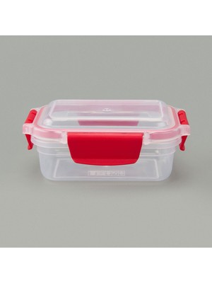 Renkli Dikdörtgen Kilitli Saklama Kabı, 300 Ml, Pratik ve Şık Saklama Çözümü