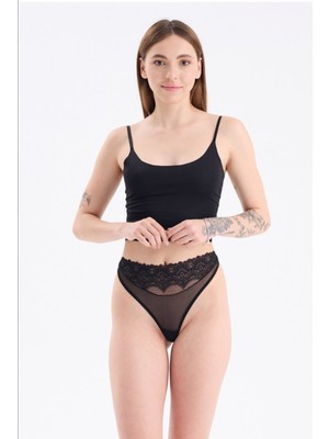 Dantelli, Tül Taşlı Arka Detaylı Iç Giyim Günlük,fantazi