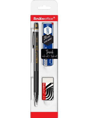 Scrikss Track 3'lü Set Mekanik Kurşun Kalem 0.7 mm Altın Sarı