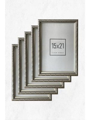 A5 Boyutunda (15X21) 2mm Kalınlığında Mat Camlı Desenli Çerçeve Beş Adet