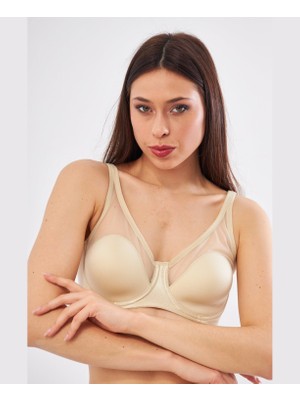 Le Jardin Linda Tül Detaylı Toparlayıcı Ince Soft Cup Sütyen (B-C Cup) -9200