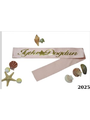 Kuşak Iyi Ki Doğdun Pembe-Gold