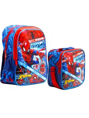 Spider Man Lisanslı erkek çocuk ilkokul çantası ortaokul erkek çocuk okul çantası termal beslenme çantası