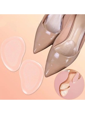 Sanal Trend 2 Çift Topuklu Ayakkabı Kaydırmaz Şeffaf Jel Silikon Taban Kendinden Yapışkanlı Tabanlık