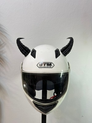 Motor & Motosiklet Siyah Viking Boynuz Kask Dış Aksesuarı
