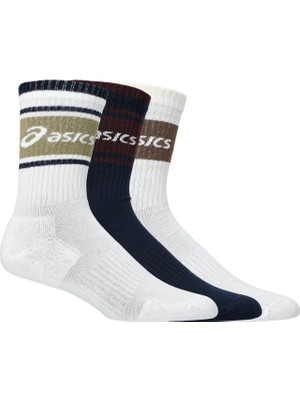 Asics 3 Pack Asics Logo Crew Sock Unisex Performance Black Koşu Çorabı 3033B879-400