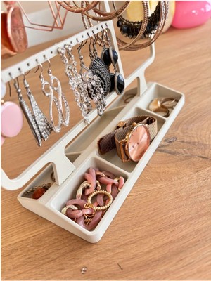 UltraNova Beyaz Plastik Takı Düzenleyici, Şık ve Kullanışlı Takı Saklama Çözümü