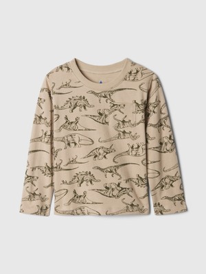 Gap Erkek Bebek Bej Desenli T-Shirt