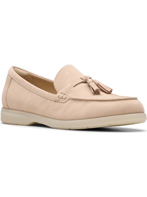 Clarks Süet Pudra Kadın Loafer 26181453