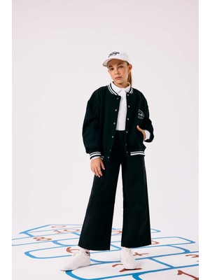 DeFacto Wide Leg Geniş Paça Pamuklu Okul Pantolonu Kız Çocuk E6188A825AU