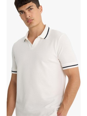 DeFacto Regular Fit Polo Yaka Bubble Kısa Kollu Tişört F6265AX25SM