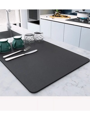 Gu Moda Kaymaz Tabanlı Çok Amaçlı Su Emici Sihirli Tezgah Üstü Bulaşık Yıkama Kurulama Kurutma Matı