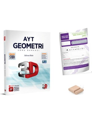 3D Ayt Geometri Soru Bankası - Yks 2026 + Telefon Tutucu + Tyt Deneme