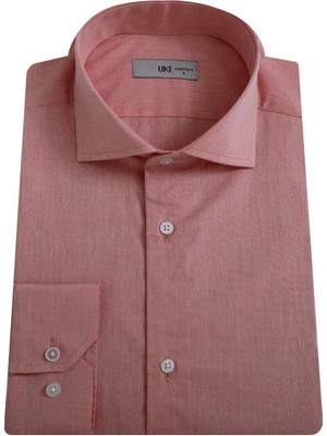 Uki Kırmızı Comfort Fit Uzun Kol Gömlek