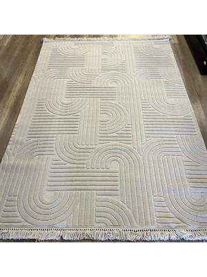 Hoom Rugs Design 1090 Bej Yumuşak Dokusuz Iskandinav Halı