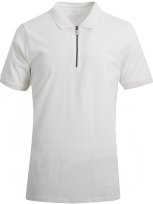 Uki Ekru Polo Yaka Süprem T-Shirt