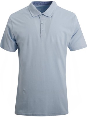 Uki Açık Mavi Comfort Fit Polo Yaka Pike T-Shirt