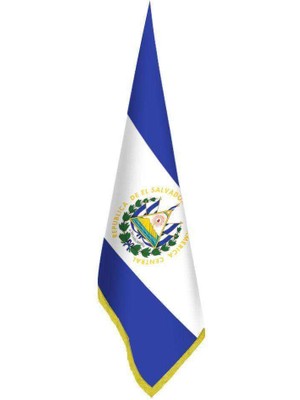 Asilmeydan El Salvador Bayrağı - Ofis - Makam -Toplantı Odaları - Saçaklı Makam Bayrağı