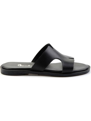 Siyah Leather Kadın Terlik K04666014403