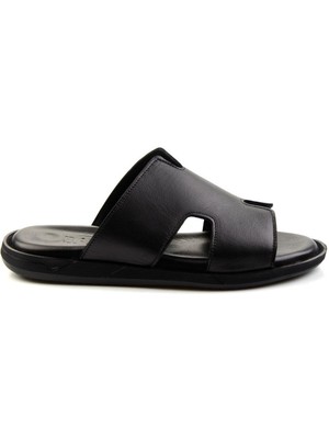 Siyah Leather Erkek Terlik E04433111143