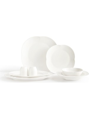 Madame Coco Perle 6 Kişilik 28 Parça Yemek Takımı - Beyaz
