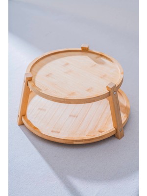 Bambu Iki Katlı Sunumluk