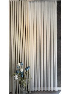 Simli Bambu 1-2,5 Normal Pile Tül Perde, Kırışmaz Ütü Istemez Gramajlı Simli Bambu Tül Perde