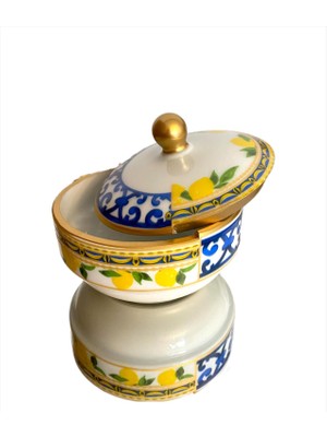 Fermato Porselen Kapaklı Şekerlik Lemone Serisi