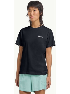 Jack Wolfskin ESSENTIAL T W Lacivert Kadın Kısa Kol T-Shirt