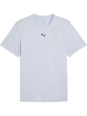 Puma M TAD ESSENTIALS HEATHER Mavi Erkek Kısa Kol T-Shirt