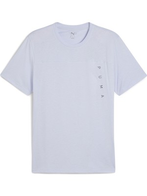 Puma M TAD TECH Triblend Tee Mavi Erkek Kısa Kol T-Shirt