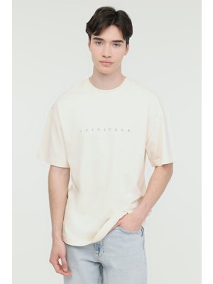 Jack & Jones JOREASTER ACTIVITY TEE SS Bej Erkek Kısa Kol T-Shirt