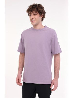 Lumberjack MB C NECK 11BS38 5FX Mor Erkek Kısa Kol T-Shirt