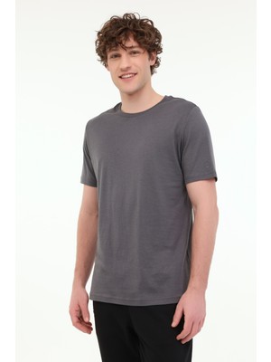 Lumberjack MB CT110 PM C NK T-SH 5FX Gri Erkek Kısa Kol T-Shirt