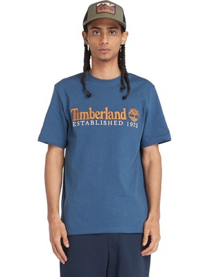Timberland Embroidery Logo Lacivert Erkek Kısa Kol T-Shirt