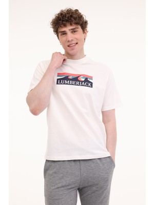 Lumberjack ML ROGER 11OTD2-31 5FX Ekru Erkek Kısa Kol T-Shirt