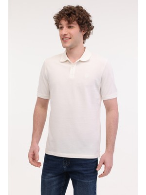Lumberjack MB CT953 POLO T-SH 5FX KIRIK BEYAZ Erkek Kısa Kol T-Shirt