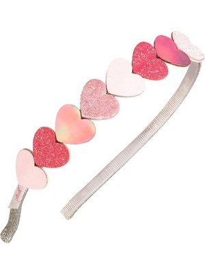 Pırıltılı Kalp Tacı - Samantha Pembe