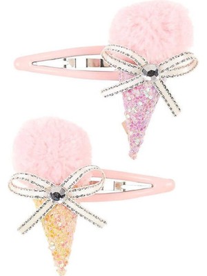 Pembe Dondurma Klipsli Toka