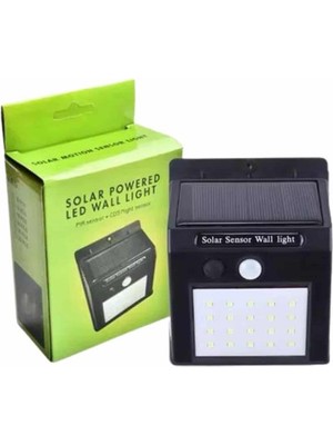Bahçe Aydınlatma Sensörlü Güneş Enerjili Duvar Lambası 40 LED Işık