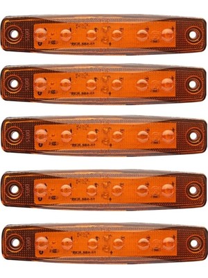 Sari Parmak LED Dorse Lamba 6 Ledli 12 24V 5 Li