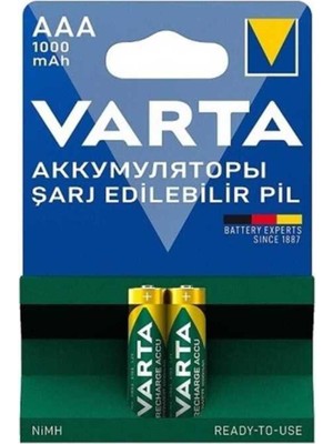 Varta 5703 Aaa 1000MAH Şarjlı Ince Pil 2li Blister Ambalaj