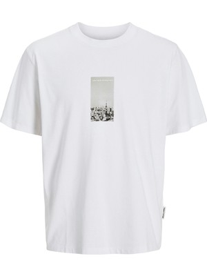 Jack & Jones JCOPACER PHOTO BRANDING Beyaz Erkek Kısa Kol T-Shirt