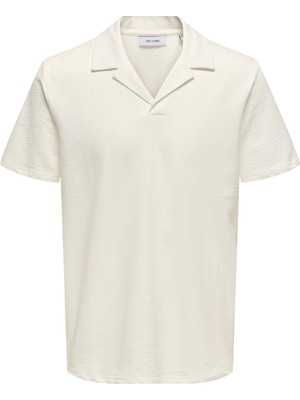 Only & Sons Only&Sons ONSKIAN REG SEERSUCKER RE Gri Erkek Kısa Kol T-Shirt