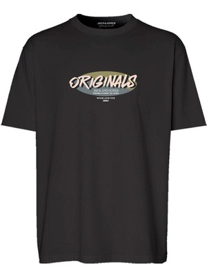 Jack & Jones JORVARENNA TEE SS Siyah Erkek Kısa Kol T-Shirt