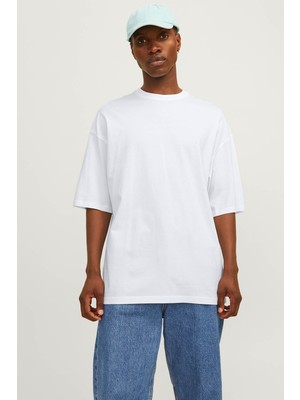 Jack & Jones JJECHARGE TEE O-NECK NOOS Beyaz Erkek Kısa Kol T-Shirt