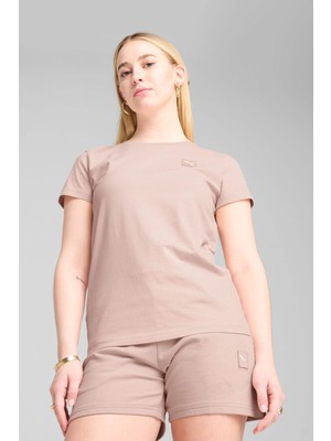 Puma ESS ELEVATED Tee Pembe Kadın Kısa Kol T-Shirt