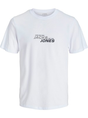Jack & Jones JCOTARMAC BRANDING TEE SS Beyaz Erkek Kısa Kol T-Shirt