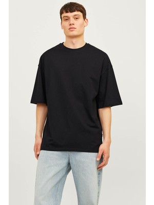 Jack & Jones JJECHARGE TEE O-NECK NOOS Siyah Erkek Kısa Kol T-Shirt